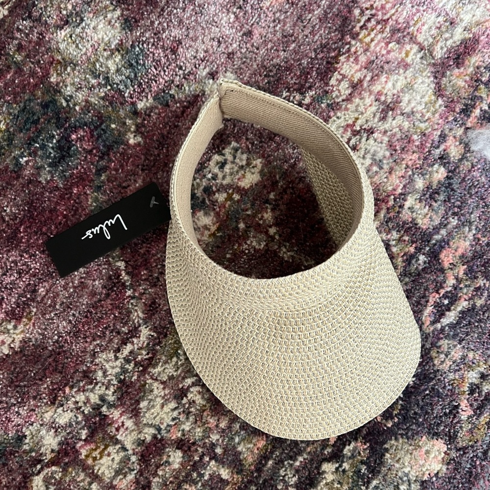 Poolside straw visor (lulus nwt)